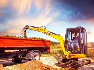 miniexcavadora en la agricultura